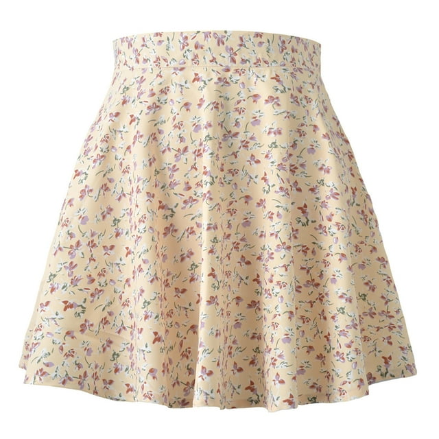 Falda de cintura alta, falda de paraguas para mujer, falda corta estampada, falda estampada, funcionalidad versátil