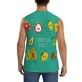 thumbnail image 4 of Kdxio Tropical Fruit for Men's Muscle T-shirt,Sleeveless for Workout Running Athletic Gym Lounge Casual, 4 of 7