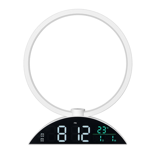 Luz De Noche Led Despertador Luz De Despertador Luz De Noche Función De Lámpara De Noche Lámpara Naturaleza Carga Usb Brillo Ajustable Luz De Ambiente Para Niños Adultos Dormitorios Serendint HA016400-00