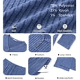 thumbnail image 6 of UVN Womens Pajama Sets Fall Long Sleeve V Neck Tops and Pants 2 Piece Outfits Casual Sleepwear Pjs Lounge Sets with Pockets, 6 of 9