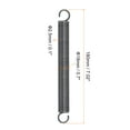 thumbnail image 2 of Uxcell Free Length Spring Steel Tension Spring Small Dual Hook Tension Spring Black 180mm 4 Pcs, 2 of 6