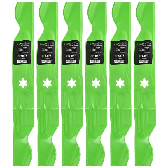 LawnRAZOR Mulching Blade Set for Cub Cadet RZT 50 942-04053C 6 Pack 810-CBL2385D