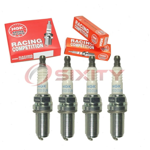 4 pc NGK 4901 Racing Spark Plugs for 5346 IKH24 Ignition Wire Secondary