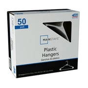 Mainstays Plastic Clothes Hangers, White, 50-Count