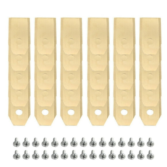 30x Spare Blades + Screws, Titanium Steel Blades Screws Part Set for Husqvarna for Automower Lawn Mower