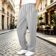 thumbnail image 2 of Hudaneo Boys Open Bottom Sweatpants Drawstring Elastic Waist Wide Leg Athletic Pockets, 5-16 Years, 2 of 7
