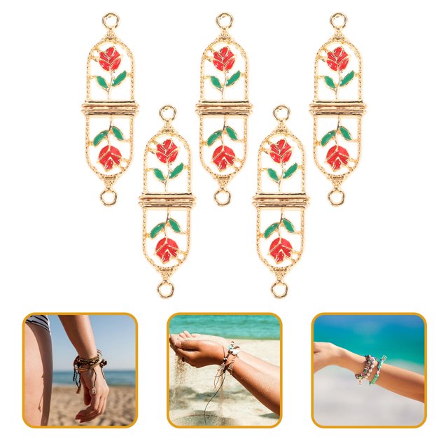 Greenadscape 10Ud Colgantes De Rosa Para Pulseras Collares Y Aretes Creativos