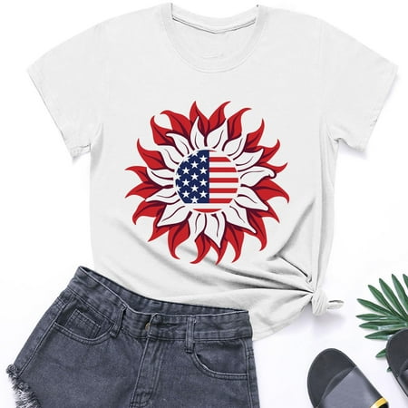 BLTIBY 2025 Girls Boys Summer Short Sleeve Top Child Kid Round Neck Independence Day Printed Shirts Infant Toddler Fashion Casual Loose Pullover Blouse White 5-6 Years BLTIBY 2025 Girls Boys Summer Short Sleeve Top Child Kid Round Neck Independence Day Printed Shirts Infant Toddler Fashion Casual Loose Pullover Blouse White 5-6 Years