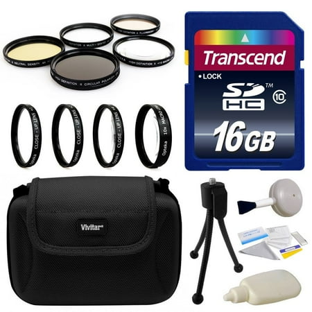 Professional Lens and Filters for Sony includes Transcend 16GB SD Memory Card, Deluxe Carrying Case, 4 Piece Close Up Macro Filter Kit, 5 Piece Professional Filters Set, Camera Cleaning Set Professional Lens and Filters for Sony includes Transcend 16GB SD Memory Card, Deluxe Carrying Case, 4 Piece Close Up Macro Filter Kit, 5 Piece Professional Filters Set, Camera Cleaning Set