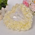 thumbnail image 4 of yingyy Heart-shape Ring Pillow Delicate Small Rings Box Romantic Wide Application Holder Container Wedding Valentine Displaying White White, 4 of 6