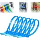 thumbnail image 1 of 100 bridas para cables de nailon de alta calidad con hebilla autoblocante, bridas para cables con cremallera liberables en color, bridas con cremallera ajustables, lazo de sujeción de correas, bridas, 1 of 7