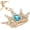 Blue, variant on Rhinestone Keychain Crown Shape, Shiny Exquisite Decoration Women Crystal Gift Friends Family Queen Rhinestones Chain Blue -