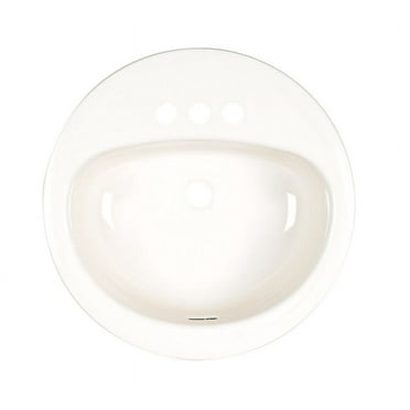 Lavatory Steel Rnd Bone 19in