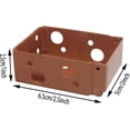 thumbnail image 4 of FrostHike 4PCS 2 inch Brown Low Profile Box Mounting Bracket for Headrail, Thin Box Railing Low Rail Blinds Bracket, Blinds Mounting Bracket, 4 of 5