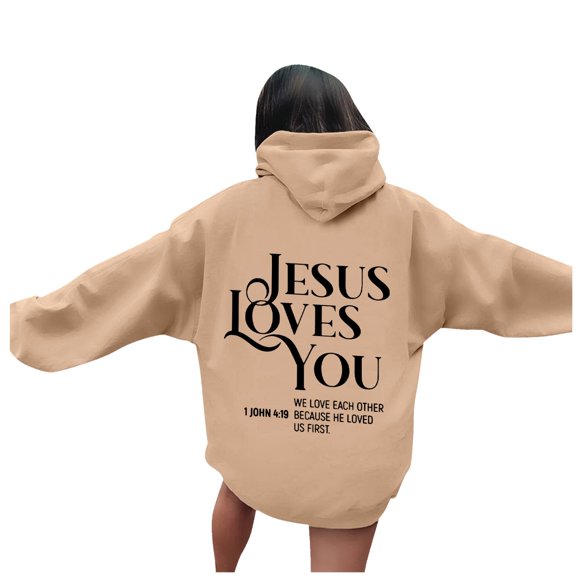 Women's Letter Print Hoodies Long Sleeved Hoodie With Pockets Womens Full Zip Hoodie Knitted Sweatshirt French Sweatshirt Women Hooded Women Pullover Hoodies Zip up Jacket Tight Brown XL