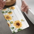 thumbnail image 2 of White Sunflower Bee Butterfly Pattern Bathroom Rugs Mat,Non Slip Microfiber Bathroom Rug,Rubber Backing,Soft Bathroom Mats for Bathroom Floor,Tub and Shower,20x32in(50x80cm), 2 of 5
