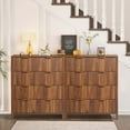 thumbnail image 3 of YOCWO Fluted 4 Drawer Dressers for Bedroom, 30" Wide Modern Chest of Drawer with 4 Big Drawers, Walnut, 3 of 8