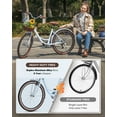 thumbnail image 4 of VIRIBUS 26" Women's Cruiser Bike 7 Speed Beach & City Bicycle with Basket Rack Blue, 4 of 11