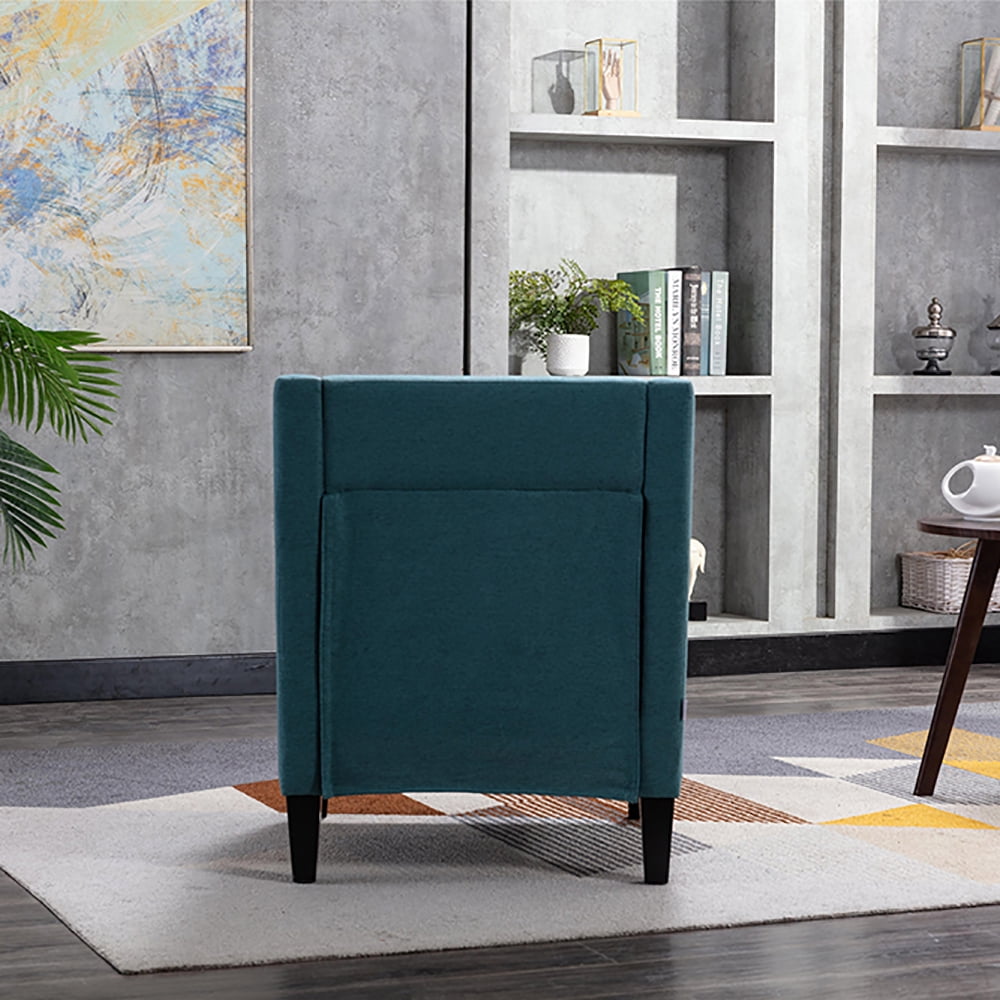 Kepooman Modern Accent Chair for Bedroom Living Room, Armchair with Nailheads and Solid wood Legs Teal Linen, Teal Kepooman Modern Accent Chair for Bedroom Living Room, Armchair with Nailheads and Solid wood Legs Teal Linen, Teal