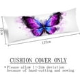 thumbnail image 3 of Butterfly Body Pillow Cover Watercolor Butterflies Long Pillow Case Protector with Zipper Decorative Soft Rectangle Bed Pillowcases for Bedroom,Couch,Sofa,Home Gifts 20"x54",White Blue Purple, 3 of 5