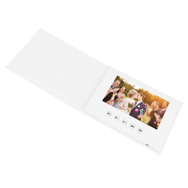 Portable Video Book Player for Wedding & Business - Video Greeting Card 720P HD Playback MP4 / AVI / MKV Support - 4:3 Display - Custom Ads & Promotions
