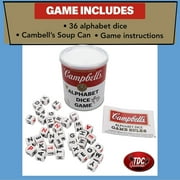 TDC Games Campbells Alphabet Dice Game, Crossword Dice Set for Family Game Night, 36 Dice