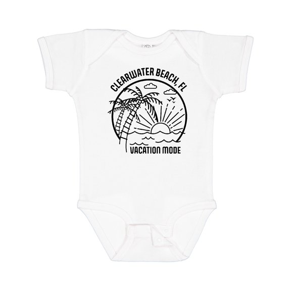 Inktastic Summer Vacation Mode Clearwater Beach Florida Boys or Girls Baby Bodysuit