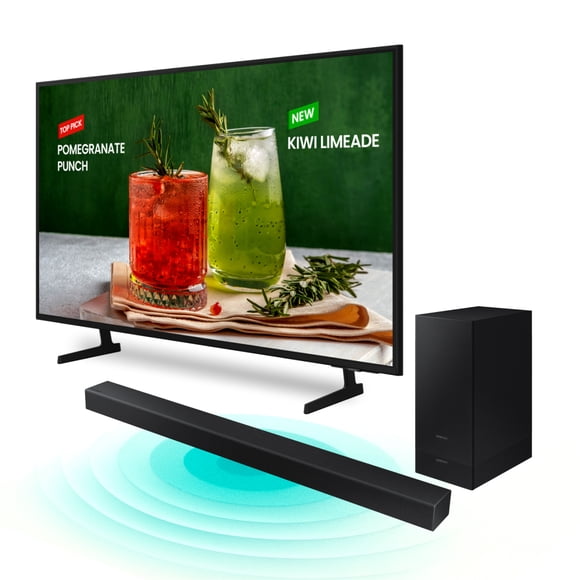 Combo TV Samsung 85'' SmartTV BEF-H + Barra de Sonido 2.1Ch T420 Smart Sound Negro
