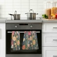 thumbnail image 4 of Yayeee 100% Cotton Hand Towels for Bathroom 16" x 28" Soft Absorbent Kitchen Towel, Large Colorful Flowers, 4 of 7