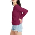 thumbnail image 3 of Hanes Women’s EcoSmart Cotton-Blend Fleece Crewneck Sweatshirt, 3 of 5