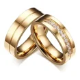 thumbnail image 1 of Par Anillos Dorados De Pareja, Matrimonio Compromiso Promesa, 1 of 1