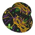 thumbnail image 3 of Kll Mardi Gras Surface Bucket Hat For Women Men Packable Travel Beach Sun Hat Outdoor Rave Accessories Reflective Fisherman Cap, 3 of 9