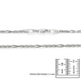thumbnail image 4 of 4mm Solid .925 Sterling Silver Flat Figaro Chain Anklet, 7.5 inches, 4 of 7