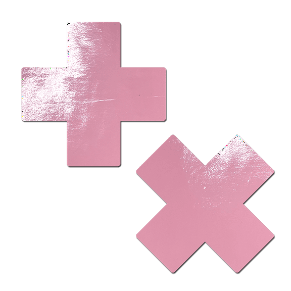 Pastease Plus X Faux Latex Baby Pink Crosses