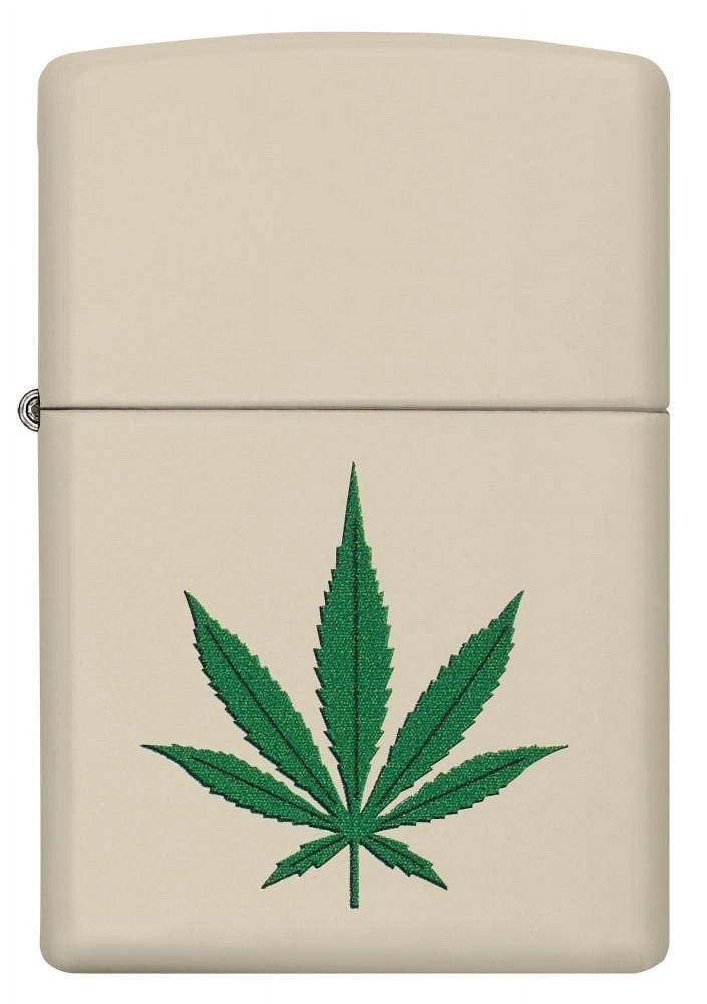 Zippo Manufacturing ZIP-216CI406218 2019 Leaf Lighter - Cream & Green Matte