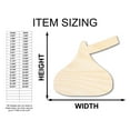 thumbnail image 2 of Unfinished Wood Candy Kiss Shape - Craft - up to 36" DIY 46" / 3/4", 2 of 4