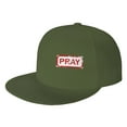thumbnail image 1 of ZICANCN Pray Character Pattern Baseball Caps, Trucker Hats for Men And Women, Adjustable Breathable Flat Caps, Moss Green, 1 of 6