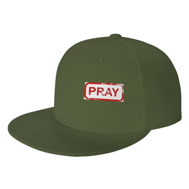 ZICANCN Pray Character Pattern Baseball Caps, Trucker Hats for Men And Women, Adjustable Breathable Flat Caps, Moss Green