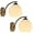 D-2Pack, variant on Gold Wall Sconce Set of 2 Mid Century Modern Wall Mount Light Hardwired Sconces Wall Lighting with Milky White Glass Shade Indoor Bedside Sconces Wall Lamp for Living Room Hallway MWL02-2A