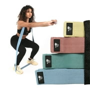 WeCare Latex Free, Full-Body Workout Exercise Bands for Women and Men, 4 Levels of Resistance, Instruction Guide and Mesh Carrying Bag Included, Set Contains 4 Bands