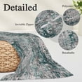 thumbnail image 3 of Teal Grey Abstract Body Pillow Cover 20 x 60 Inch Decorative Pillow Cover Modern Graffiti Distressed Mottled Art Lumbar Pillowcase Seasonal Rectangle Cushion Case for Couch Sofa Bed Living Room, 3 of 9