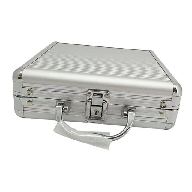Estuche de transporte para chips, caja para recoger chips, caja para tarjetas, soporte organizador duradero de aleación de aluminio grueso, contenedor