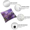 thumbnail image 6 of Shiartex Throw Pillow Cover Violet Watercolor Painting Colorful Wildflowers Floral Leaves Nature Rectangular Throw Pillow Covers for Couch Sofa Home Decor 2pcs White, 6 of 7