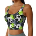 thumbnail image 2 of Xecao Football for Sports Bra with Removable Pads, Crop Tank Top Design, Women's Longline Sports Bra - Non-Wired - XX-Large, 2 of 9
