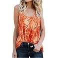 thumbnail image 3 of Tank Top for Women Summer Sleeveless Crew Neck Casual Dressy Tops Loose Fit Floral Print Shirts Fashion Blouses, 3 of 5