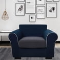 thumbnail image 2 of DEFNES Stretch Jacquard Individual Loveseat Cushion Cover Slipcovers Waterproof Couch Cushion Covers Chair Sofa Seat Protector Covers (Black Gray, 1Pcs), 2 of 5