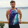 thumbnail image 6 of Daiia Starry Multicolored Wolf Printed Men's Quick Dry Fit Muscle Tank Top Slim-Fit Tank Workout Tank Top Lightweight Sports Tank Top-XX-Large, 6 of 7