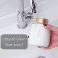 thumbnail image 3 of Unique Modern Soap Dispenser, Decorative Lotion Dispenser for Bathroom or Kitchen (White), 3 of 5