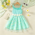 thumbnail image 3 of XEGLSBU Summer Girls Dreeses Sleeveless Tiered Ruffle Dress for Toddler (Mint Green Size 100), 3 of 6