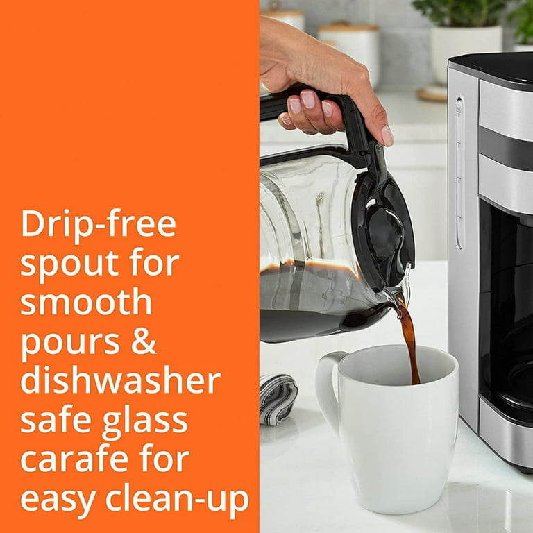  Krups Simply Brew Stainless Steel Single Serve Drip Coffee Maker  and Travel Tumbler 14 Ounce Stainless Steel Tumbler Included 650 Watts  Coffee Filter, Compact Silver and Black: Home & Kitchen